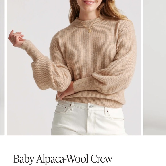 Quince women’s baby alpaca merino wool sweater - Picture 7 of 8